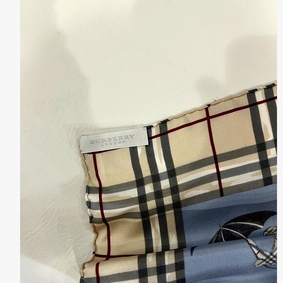 Burberry Silk Monkey House Check Pattern Scarf - Picture 5 of 5